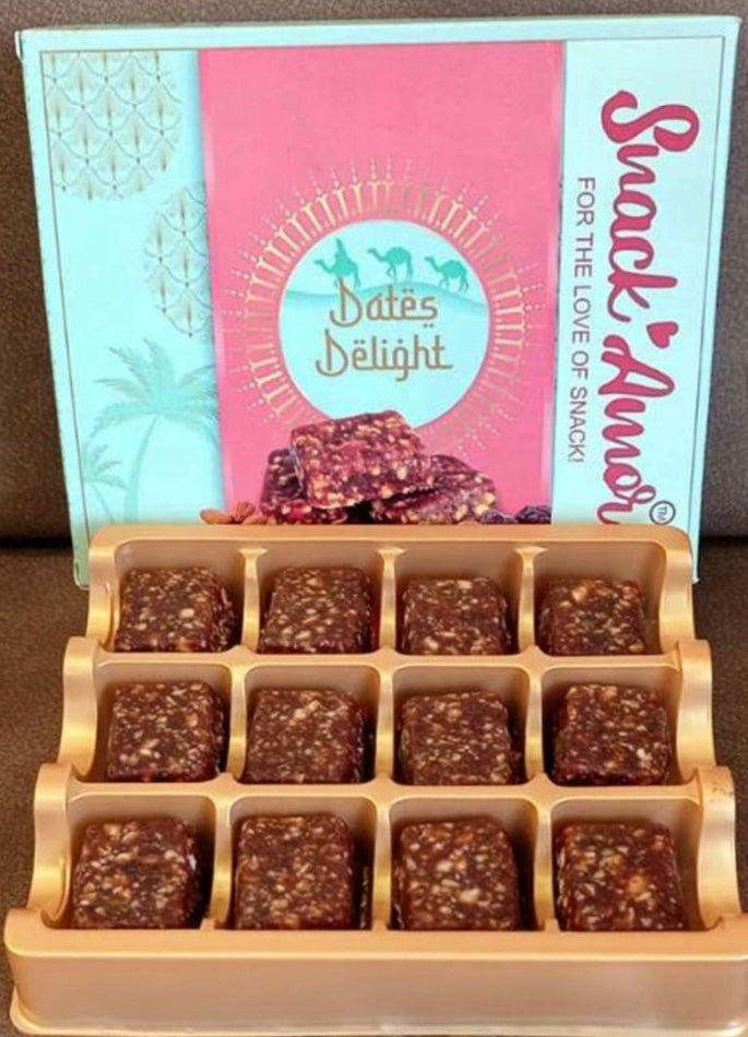 SnackAmor's Date MEWA Barfi, 24 Pieces, (210g)